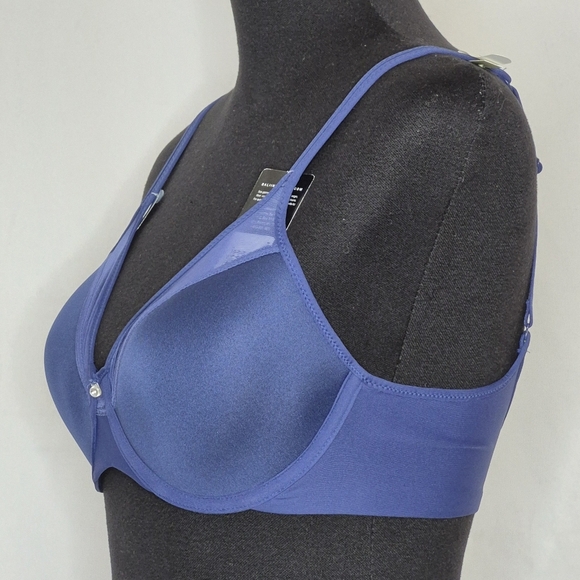 Bali Smoothing Breathable Underwire Bra w/ Convertible Straps in Navy - Size 34B - Picture 5 of 16